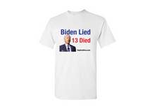 Load image into Gallery viewer, Biden Lied Short Sleeve T-Shirt Black
